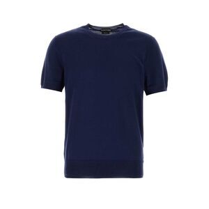 Tom Ford Men Navy Blue Cotton Sweater